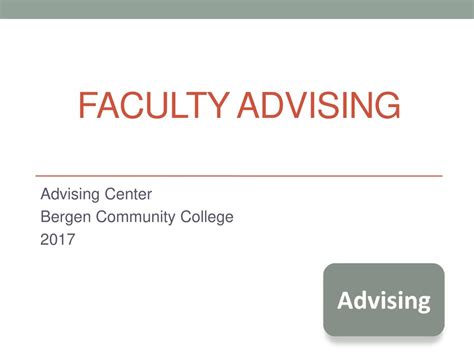 bergen community college advisor hours